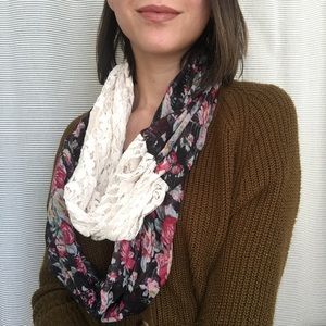 Floral infinity scarf